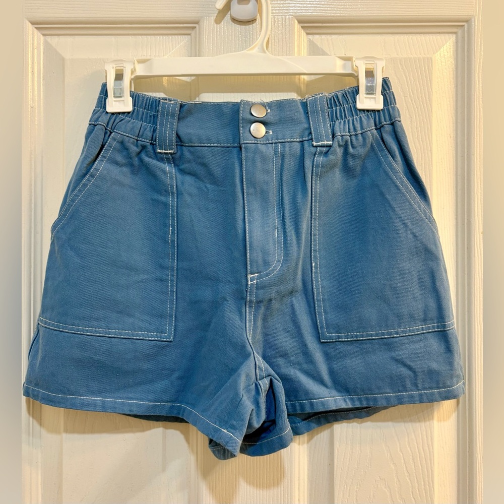 Full Tilt Light Blue Denim Shorts